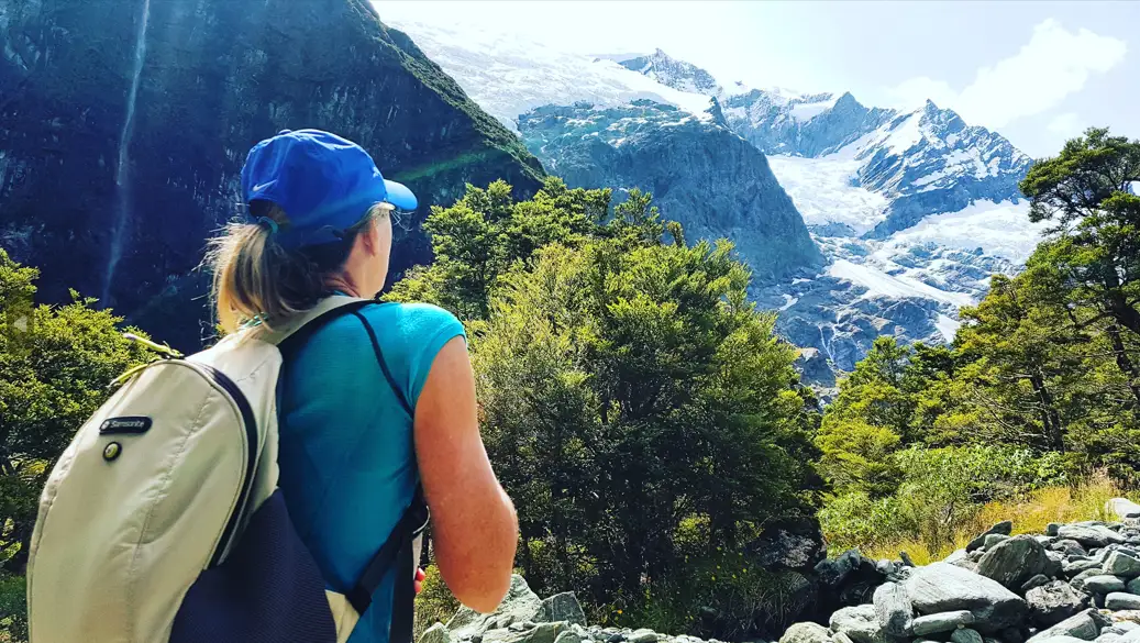 Our customer enjoying beautiful mountain view
